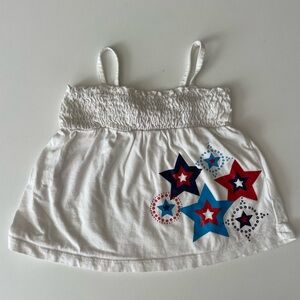 Healthtex White Ruffled Tank Top